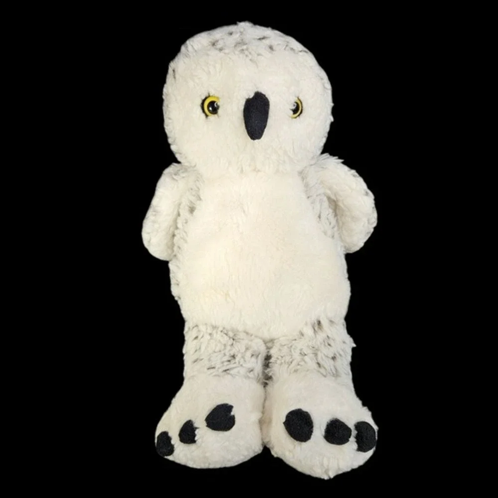 Build A Bear Stuffed Snowy Owl‎ Plush Animal Head Swivels White Spotted BABW